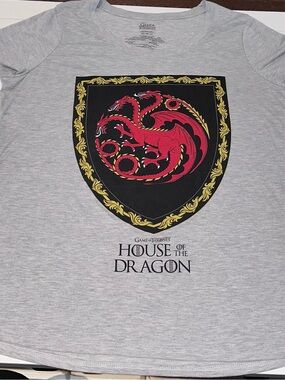 House of the Dragon Gray Short Sleeve Tee